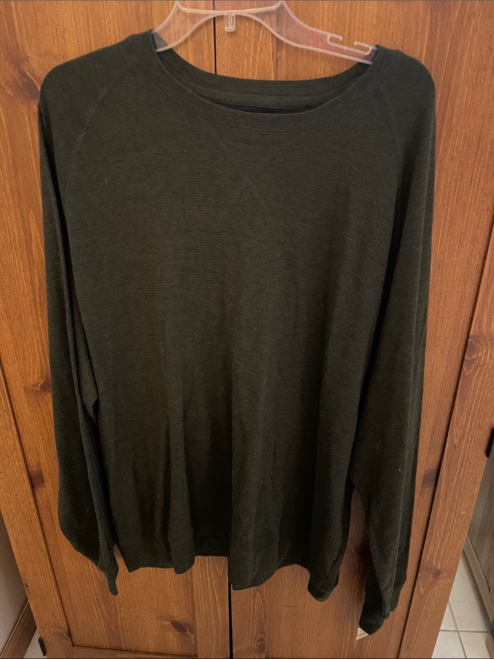 Haggar Dark Olive Crewneck Sweater